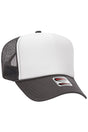 OTTO Charcoal Gray with White Foam Front High Crown Trucker Hat - Wholesale Accessory Market