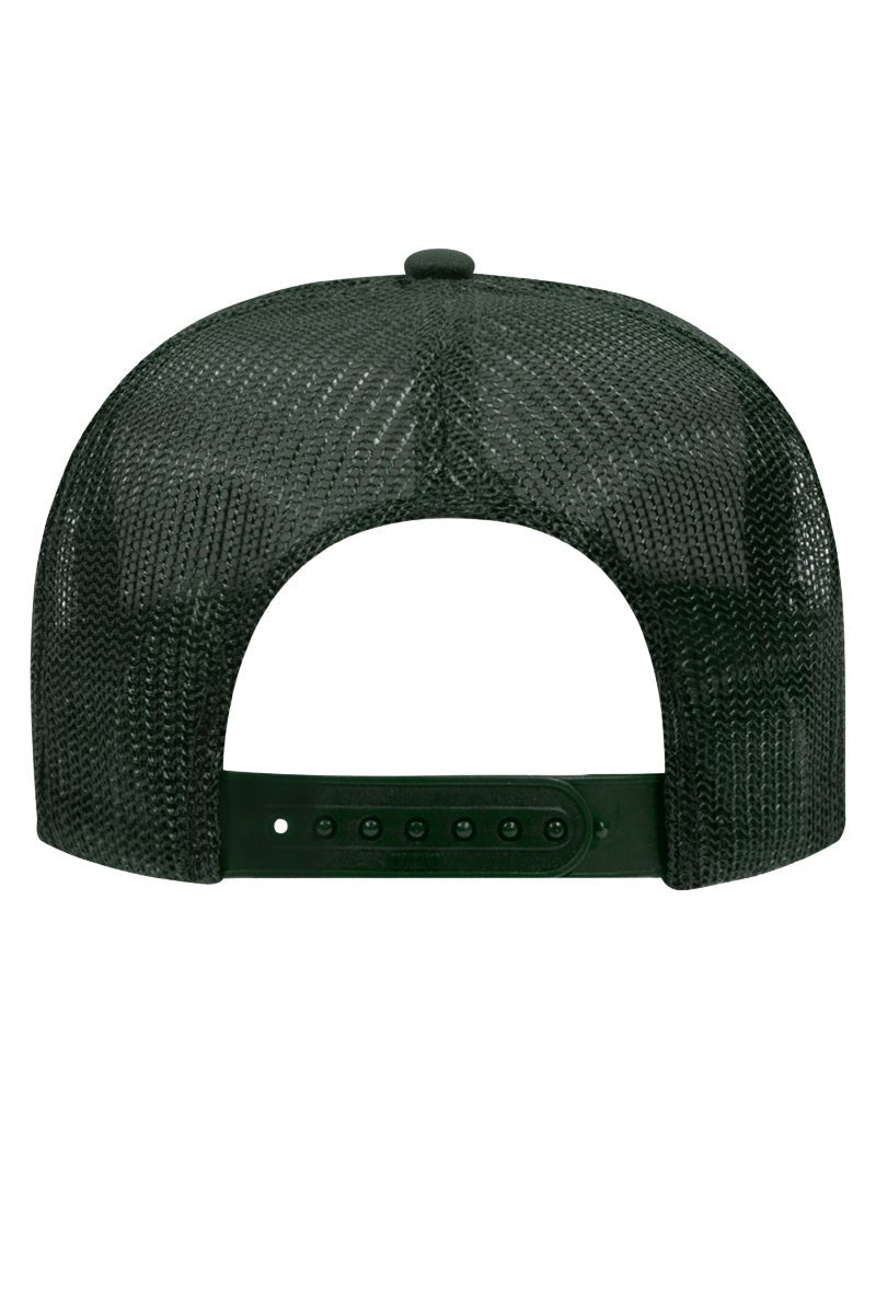 OTTO Dark Green Foam Front High Crown Trucker Hat - Wholesale Accessory Market