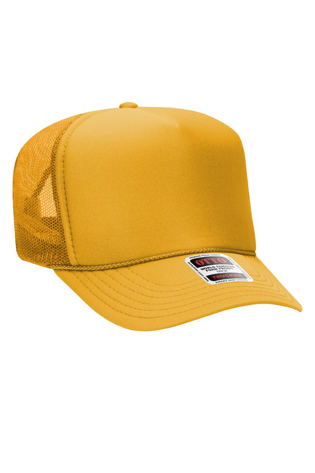 OTTO Gold Foam Front High Crown Trucker Hat - Wholesale Accessory Market