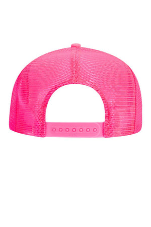 OTTO Neon Pink Foam Front High Crown Trucker Hat - Wholesale Accessory Market