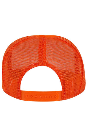 OTTO Orange Foam Front High Crown Trucker Hat - Wholesale Accessory Market