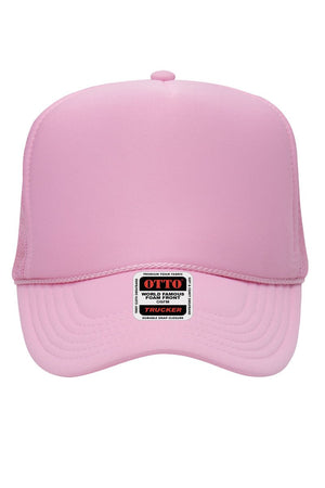 OTTO Pink Foam Front High Crown Trucker Hat - Wholesale Accessory Market