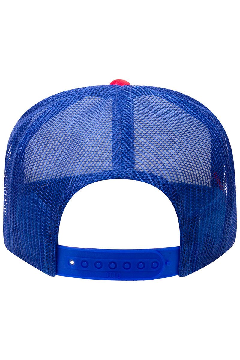 OTTO Red, White, & Blue Foam Front High Crown Trucker Hat - Wholesale Accessory Market