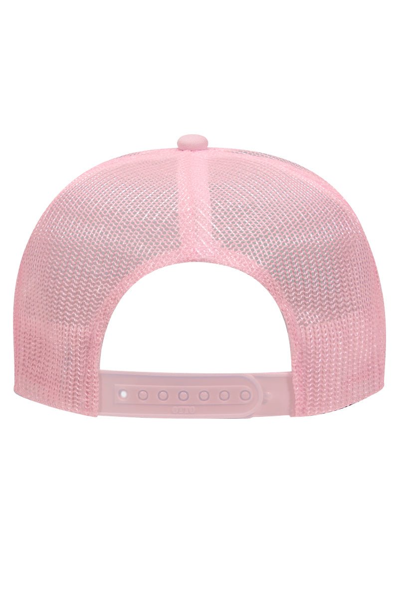 OTTO Soft Pink with White Foam Front High Crown Trucker Hat - Wholesale Accessory Market