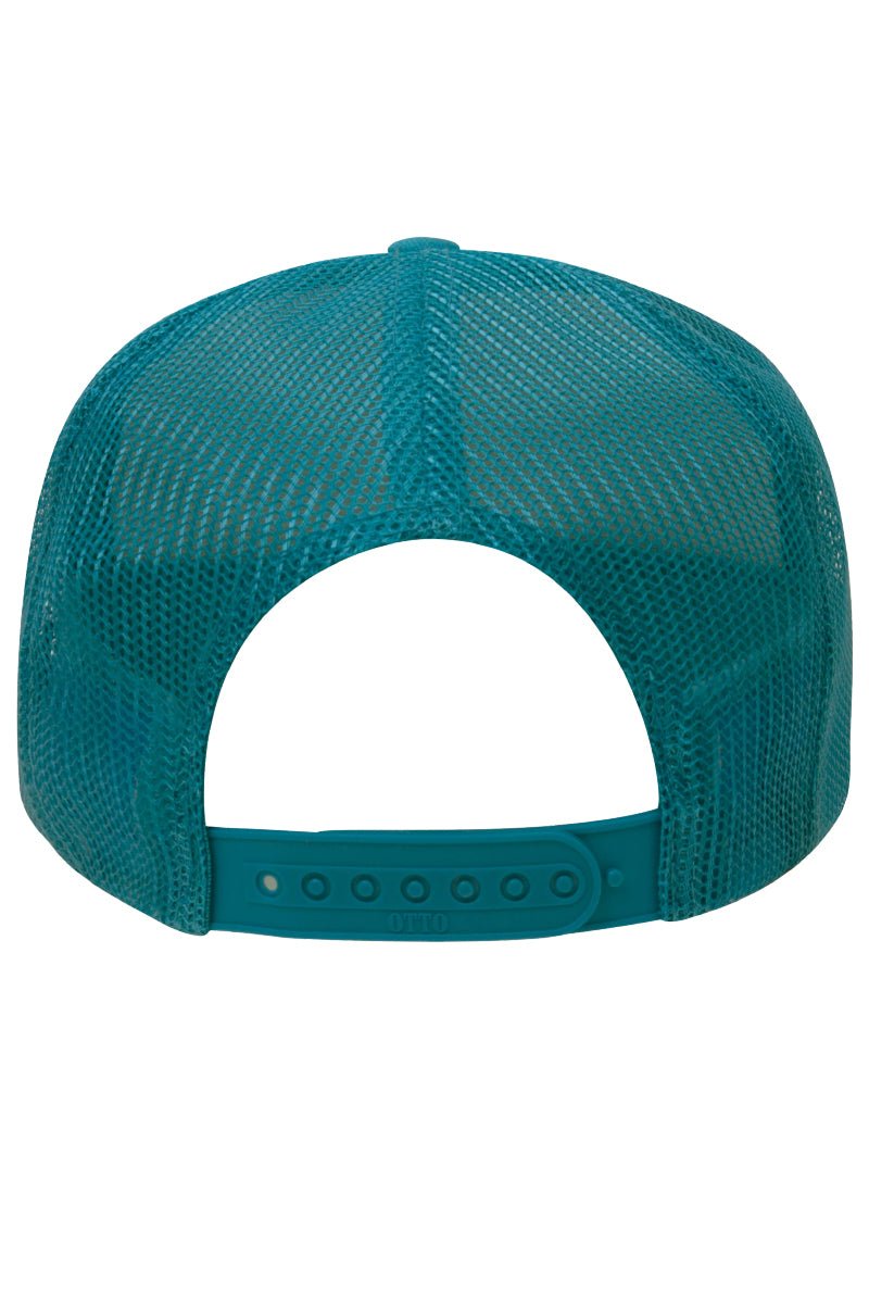 OTTO Turquoise Foam Front High Crown Trucker Hat - Wholesale Accessory Market