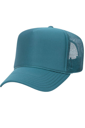 OTTO Turquoise Foam Front High Crown Trucker Hat - Wholesale Accessory Market