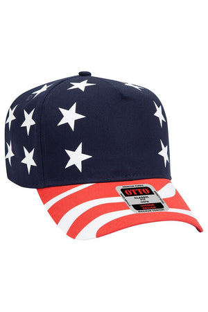 OTTO United States Flag Mid Profile Baseball Cap - Wholesale Accessory Market