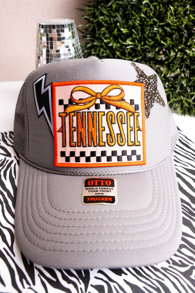 Bow Tennessee Check Otto Gray Trucker Hat - Wholesale Accessory Market