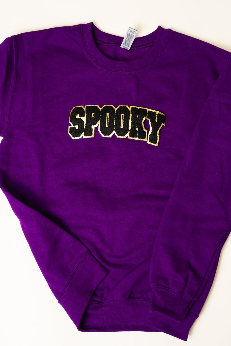 Spooky Large Chenille Patch Unisex NuBlend Crew Sweatshirt - Wholesale Accessory Market