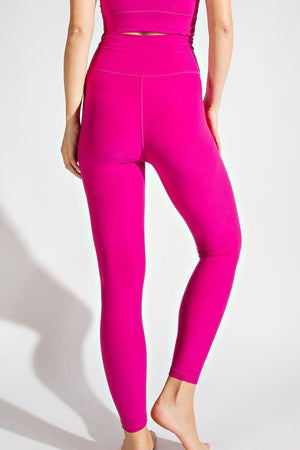 Raspberry Vera V Waist Butter Leggings - Wholesale Accessory Market