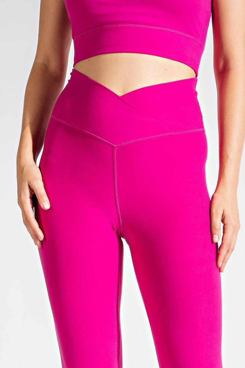 Raspberry Vera V Waist Butter Leggings - Wholesale Accessory Market