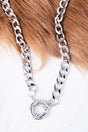 Crystal Avenue Calista Silvertone Chunky Chain Necklace - Wholesale Accessory Market