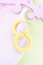 Crystal Avenue Hampton Heights Yellow Hoop Earrings - Wholesale Accessory Market