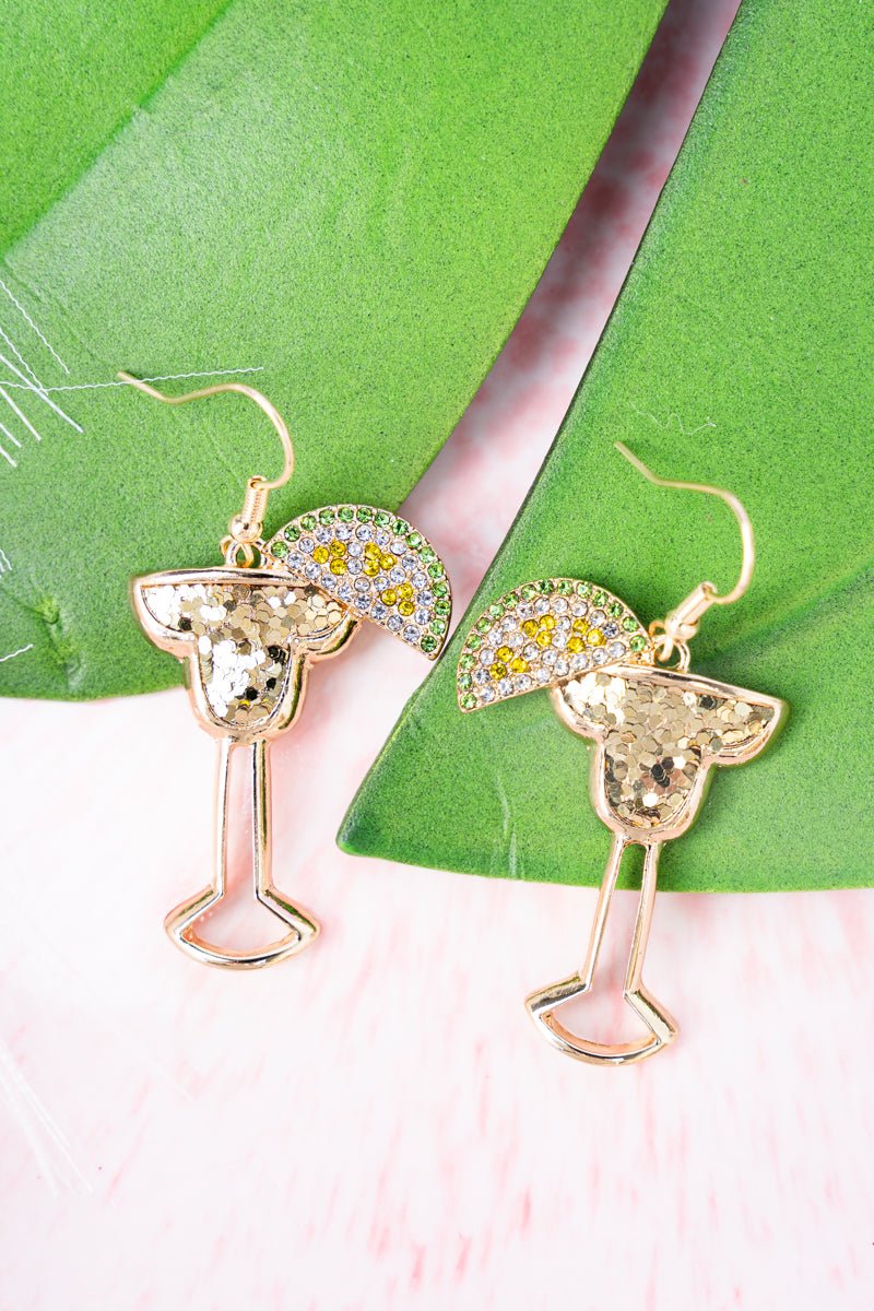 Crystal Avenue Just Add Lime Goldtone Earrings - Wholesale Accessory Market