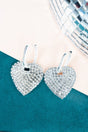 Crystal Avenue Glitzy Heart Huggie Hoop Earrings - Wholesale Accessory Market