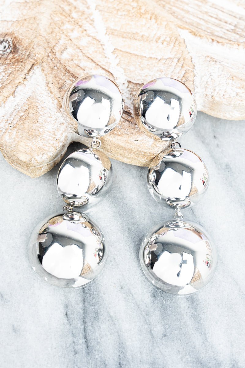 Crystal Avenue Carina Bubble Silvertone Earrings - Wholesale Accessory Market