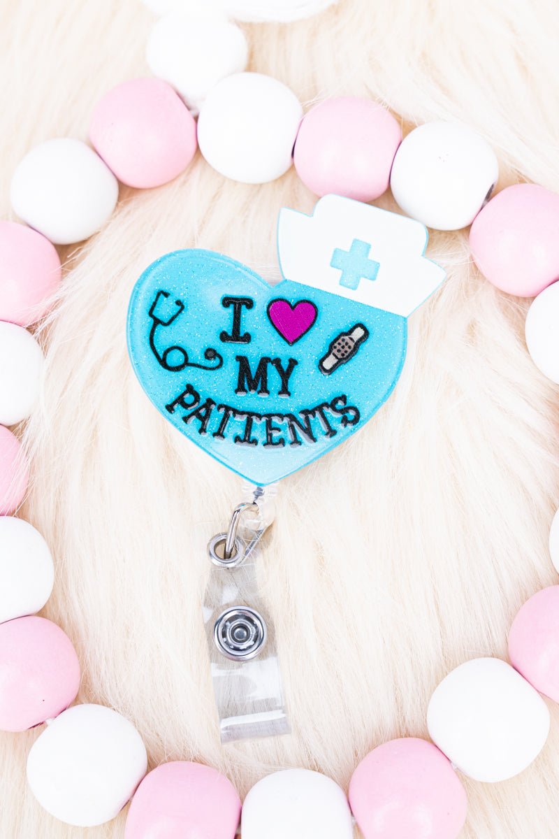 Crystal Avenue I Love My Patients Badge Reel - Wholesale Accessory Market