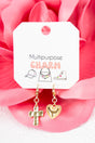 Crystal Avenue Aliyah Heart & Cross Charm 2 Piece Set - Wholesale Accessory Market