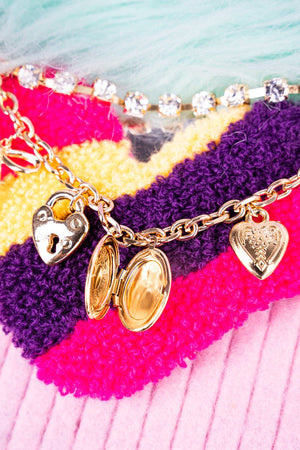 Crystal Avenue Hearts A Plenty Goldtone & Crystal Handbag Chain - Wholesale Accessory Market