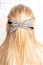 Crystal Avenue Black Felt Iridescent Crystal Hair Bow Barrette - Wholesale Accessory Market