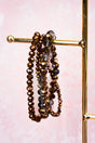 Crystal Avenue Perfect Plans Bronze Beaded Bracelet Set - Wholesale Accessory Market