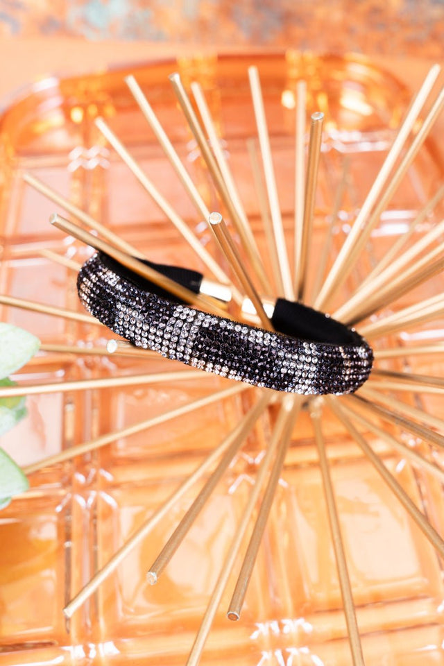 Crystal Avenue Black Leopard Crystal Cuff Bangle - Wholesale Accessory Market