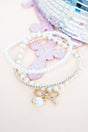 Crystal Avenue Davina Pearl & Crystal Bow Beaded Goldtone Bracelet Set - Wholesale Accessory Market