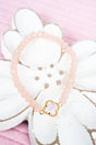 Crystal Avenue Kyla Clover Pink Beaded Bracelet - Wholesale Accessory Market