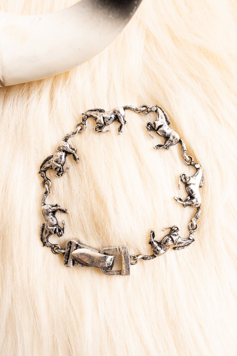 TIPI Mustang Silvertone Magnetic Bracelet - Wholesale Accessory Market