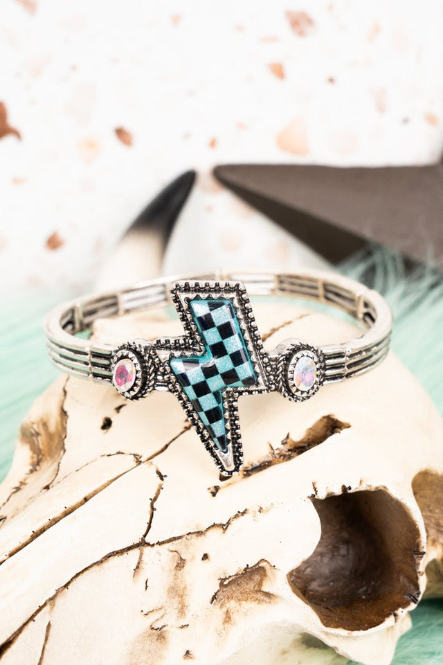 TIPI Blue Bolt Iridescent Stretch Bracelet - Wholesale Accessory Market