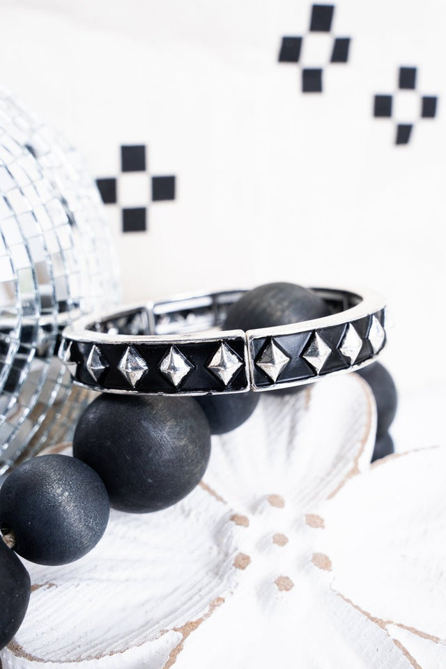 TIPI Game On Diamond Studded Silvertone Bracelet - Wholesale Accessory Market