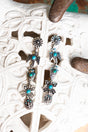 TIPI Apache Junction Turquoise and Silvertone Drop Earrings - Wholesale Accessory Market