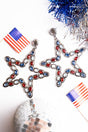 USA Crystal Star Earrings - Wholesale Accessory Market