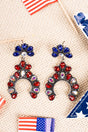 TIPI Patriotic Crystal Squash Blossom Earrings - Wholesale Accessory Market