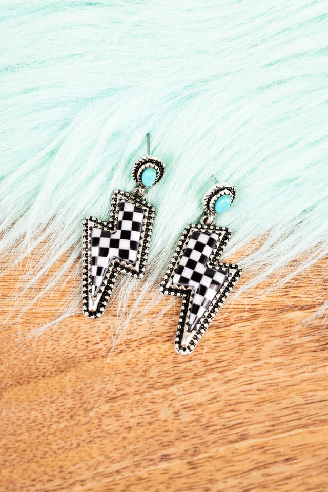 TIPI Turquoise Thunder Struck Earrings - Wholesale Accessory Market