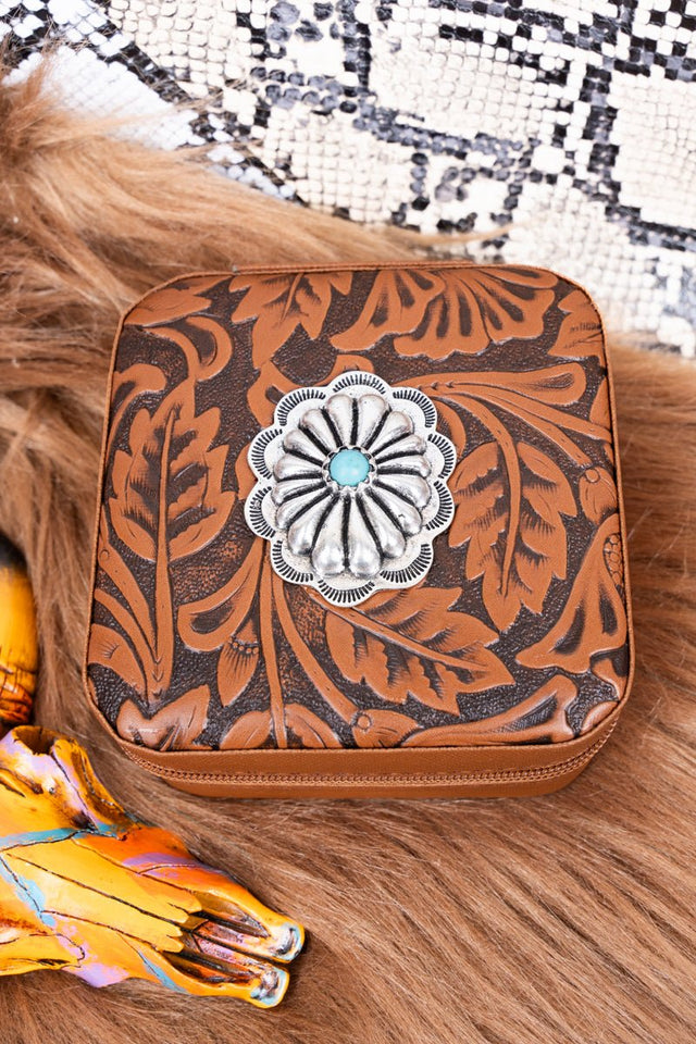 TIPI Frontier Dream Brown Small Travel Jewelry Box - Wholesale Accessory Market