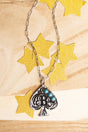 TIPI Ace of Spades 'B' Silvertone Necklace - Wholesale Accessory Market