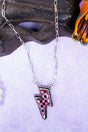 TIPI Fuchsia Thunder Struck Stretch Silvertone Necklace - Wholesale Accessory Market