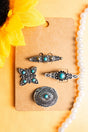 TIPI Turquoise Calloway Silvertone Hat Pin Set - Wholesale Accessory Market