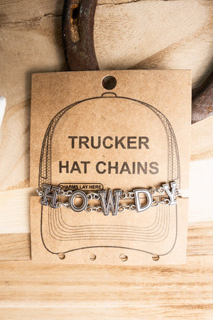 TIPI Howdy Silvertone Trucker Hat Chain - Wholesale Accessory Market