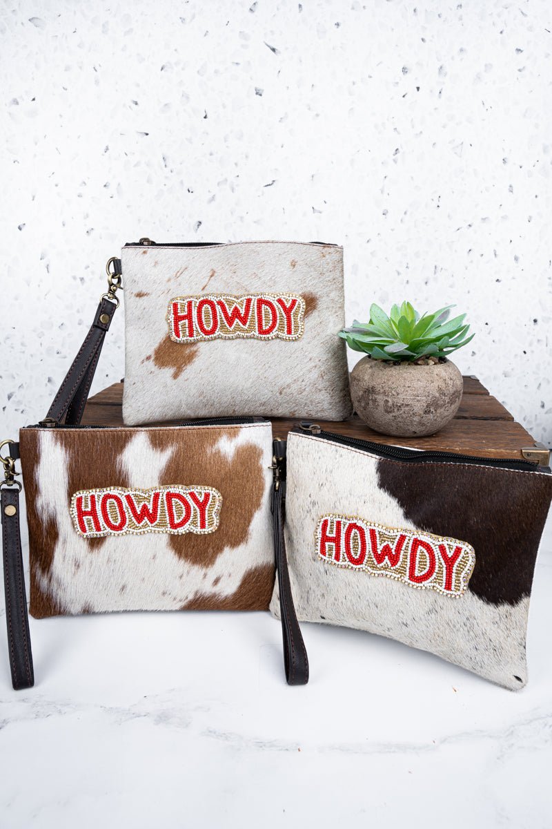 TIPI Howdy Cowhide Wristlet Clutch - Wholesale Accessory Market