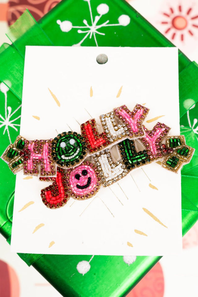 Viola Holly Jolly Seed Bead Pin Set - Wholesale Accessory Market