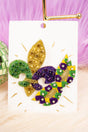 Viola Mardi Gras Party Seed Bead Pin Set - Wholesale Accessory Market