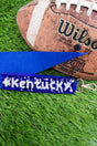 Viola Blue & White 'Kentucky' Sequin Wristlet Keychain - Wholesale Accessory Market