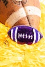 Viola The Kickoff Purple Sequin Football Keychain - Wholesale Accessory Market