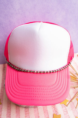 Viola Silver Summit Beaded Trucker Hat Chains - Wholesale Accessory Market