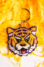 Viola Gameday Purple and Yellow Tiger Seed Bead Keychain - Wholesale Accessory Market