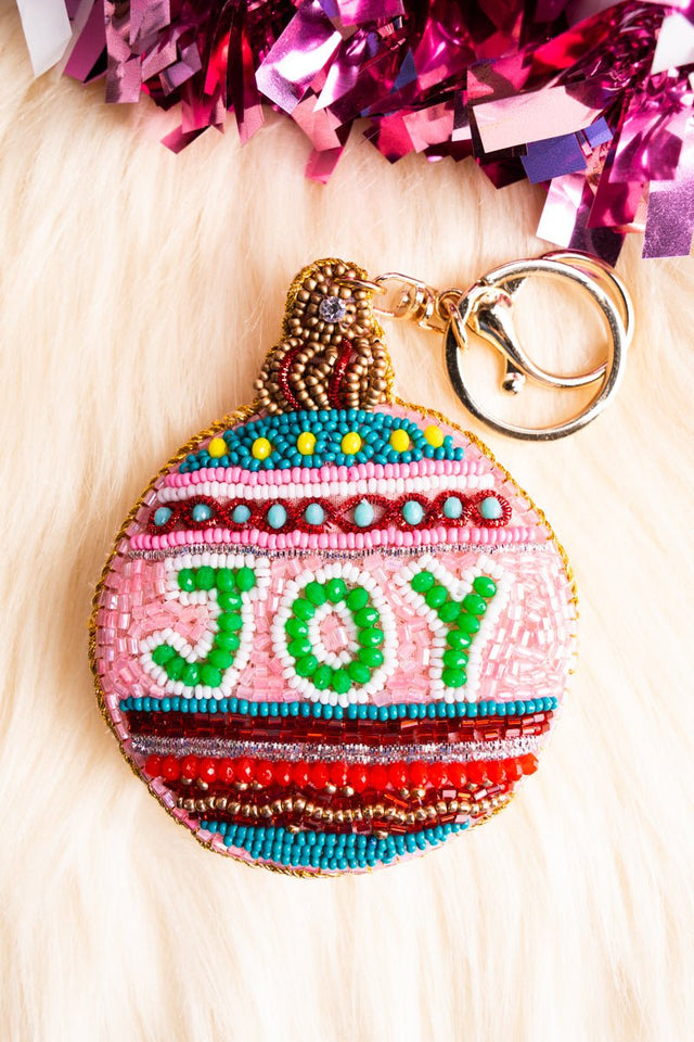 Viola Pink Joy Seed Bead Keychain - Wholesale Accessory Market