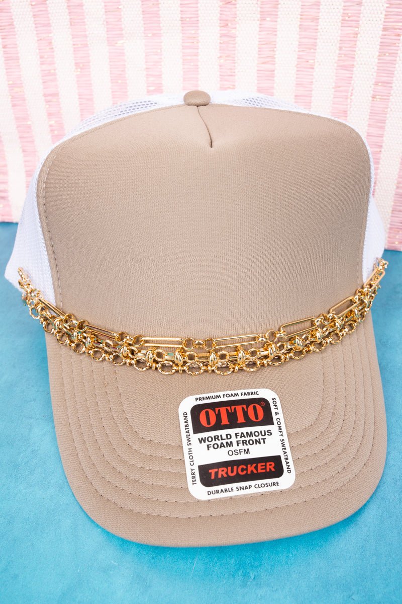 Viola Headed Your Way Goldtone Trucker Hat Chains - Wholesale Accessory Market