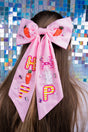 Viola Hip Hop Pink Hair Bow Barrette - Wholesale Accessory Market